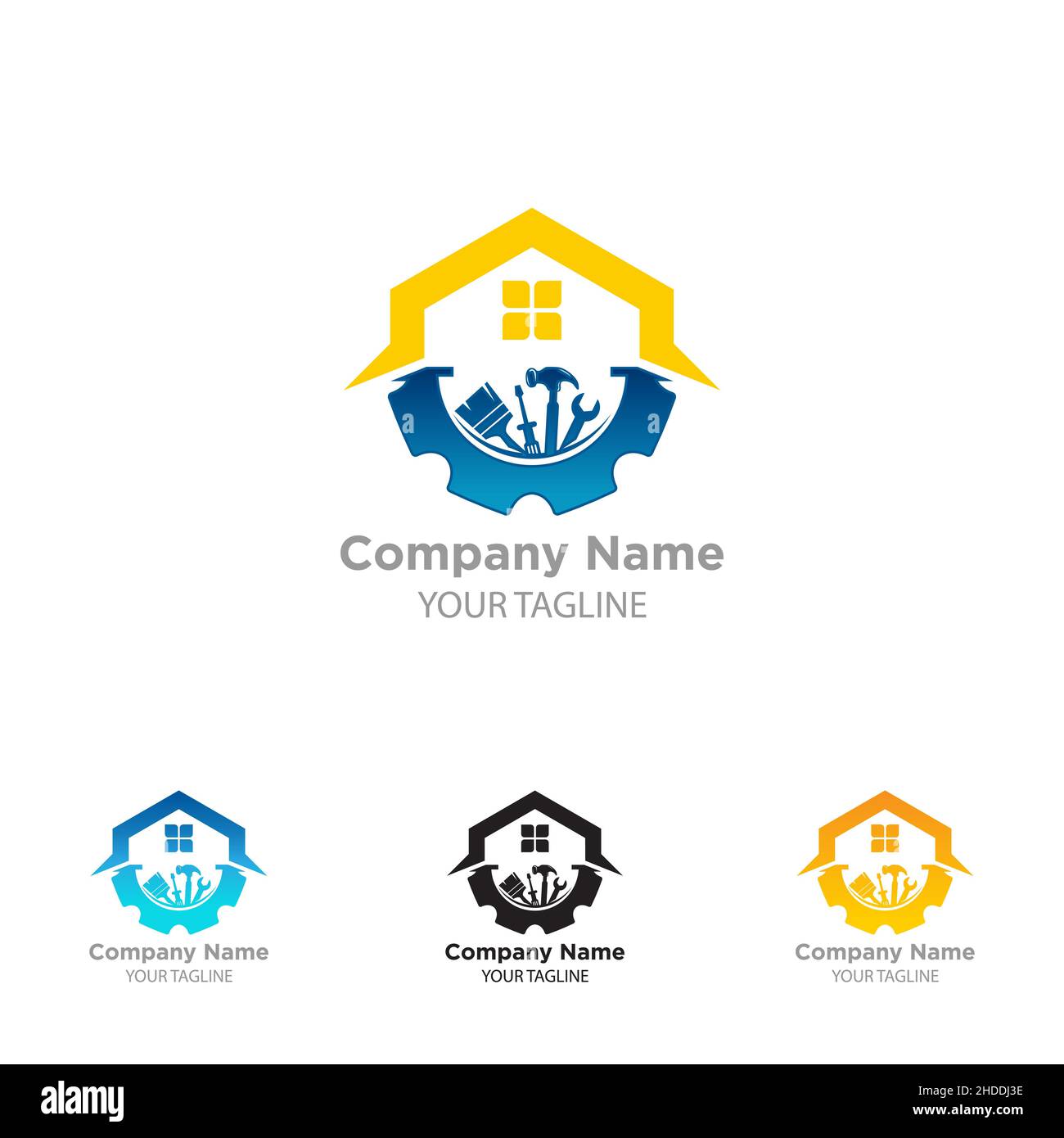 Home Service Set Vektor-Logo-Vorlage. Geeignet für Unternehmen.EPS 10 Stock Vektor