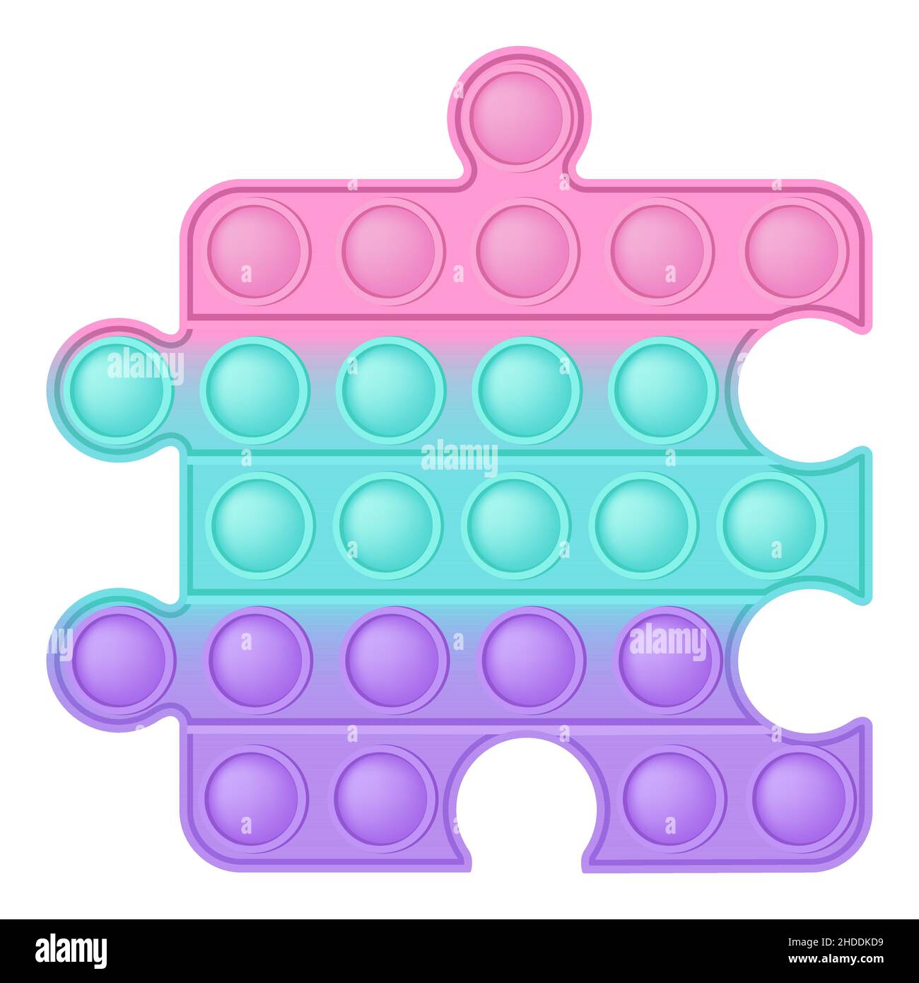 POPIT Figur Puzzle als modisches Silikon-Spielzeug für Fidgets.süchtig Anti- Stress-Spielzeug in Pastellfarben. Blasenangst Entwicklung von lebendigen  Pop-it-Spielzeug Stock-Vektorgrafik - Alamy