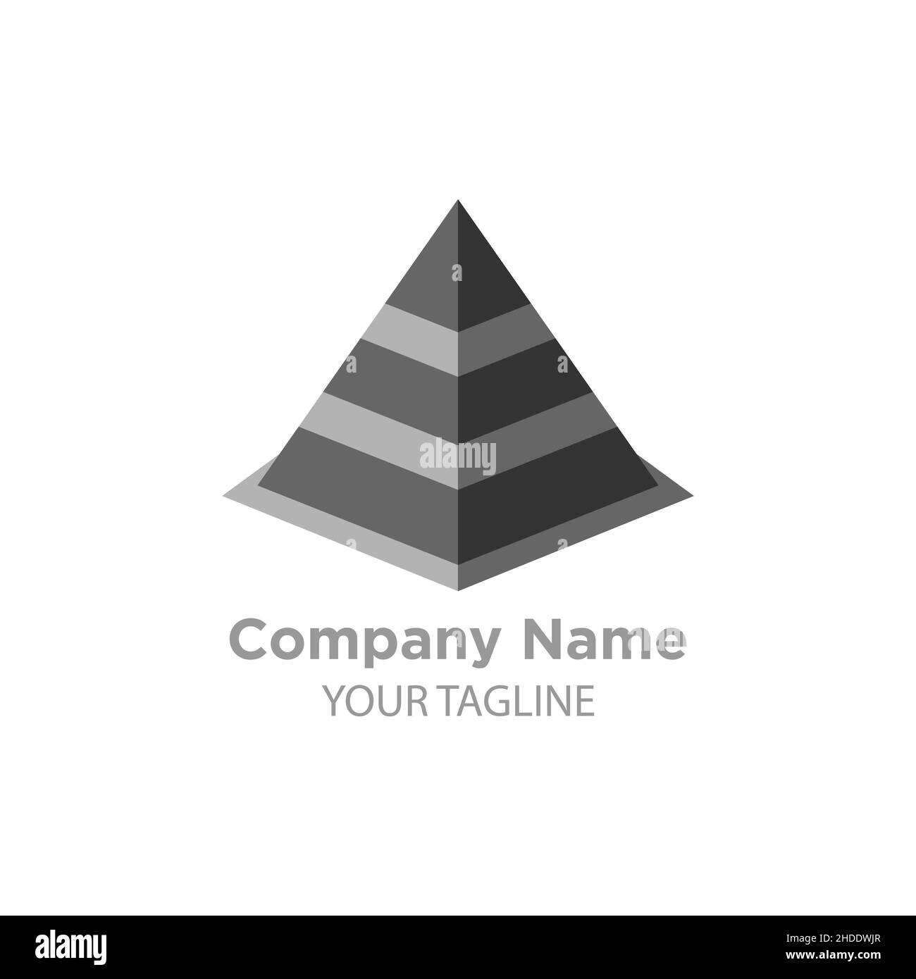 Triangle-Logo. Abstrakte geometrische Figur. Vektor auf isoliertem weißem Hintergrund. EPS 10 Stock Vektor