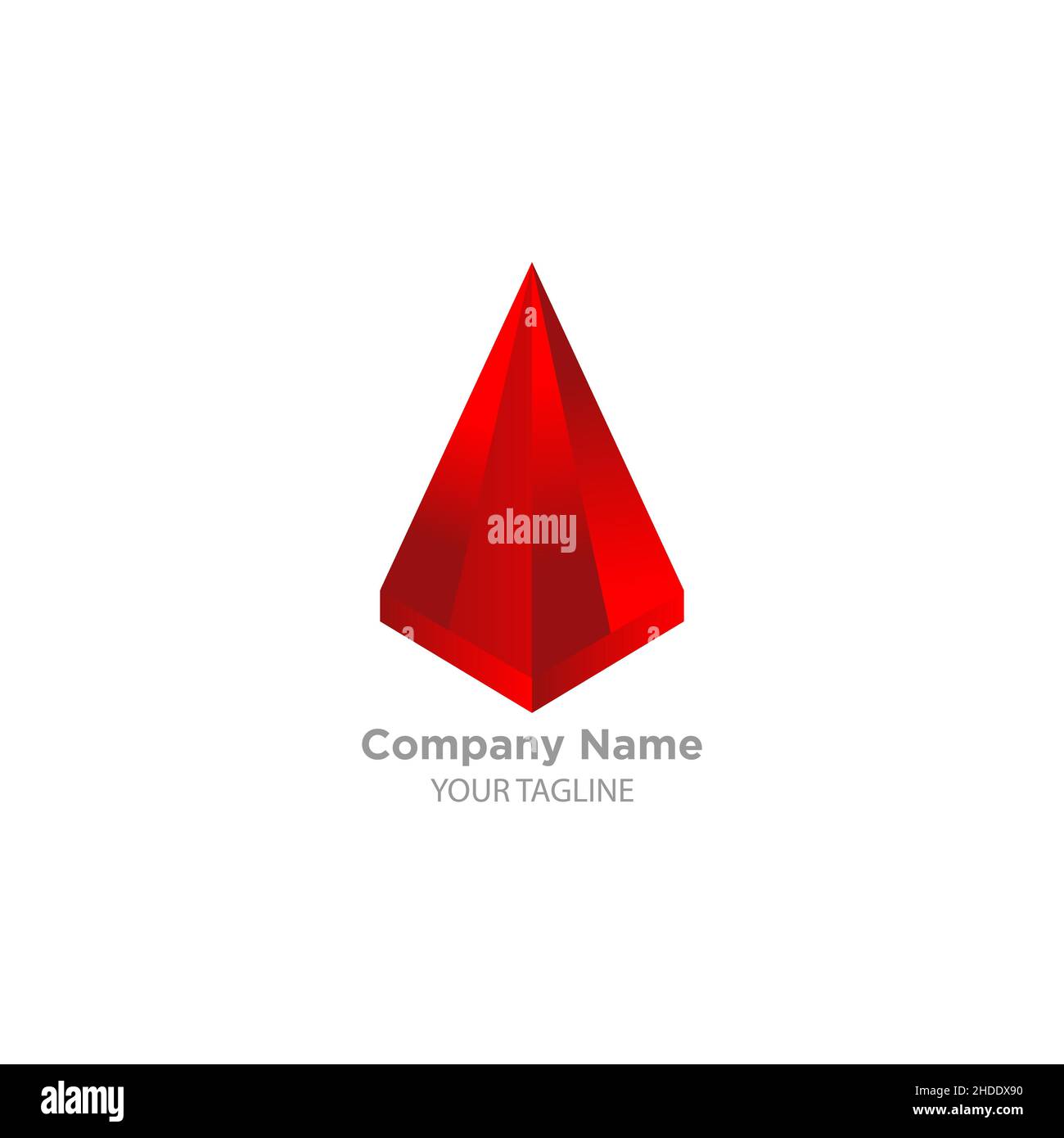 Triangle-Logo. Abstrakte geometrische Figur. Vektor auf isoliertem weißem Hintergrund. EPS 10 Stock Vektor
