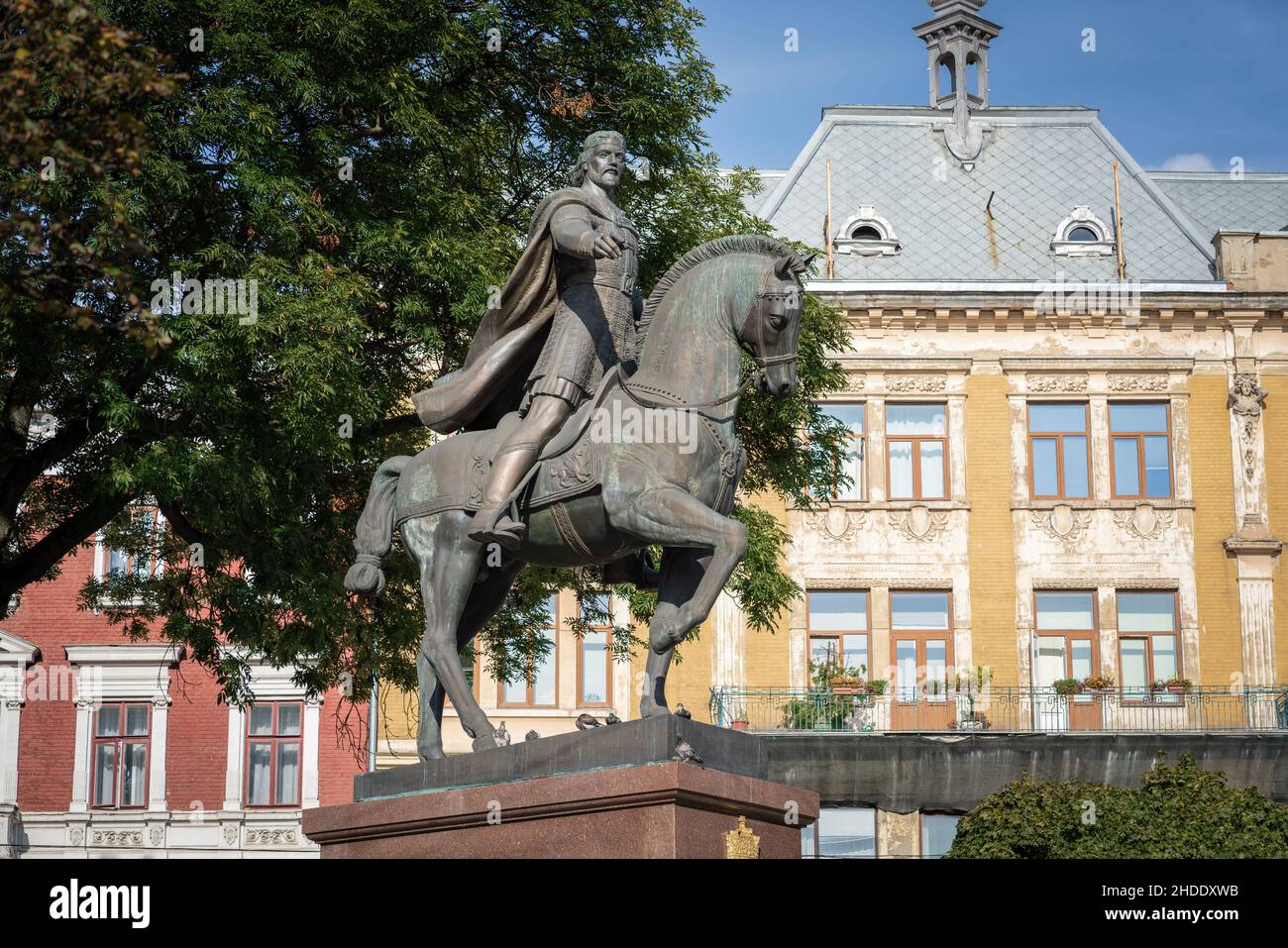 König Danylo Denkmal - Lviv, Ukraine Stockfoto