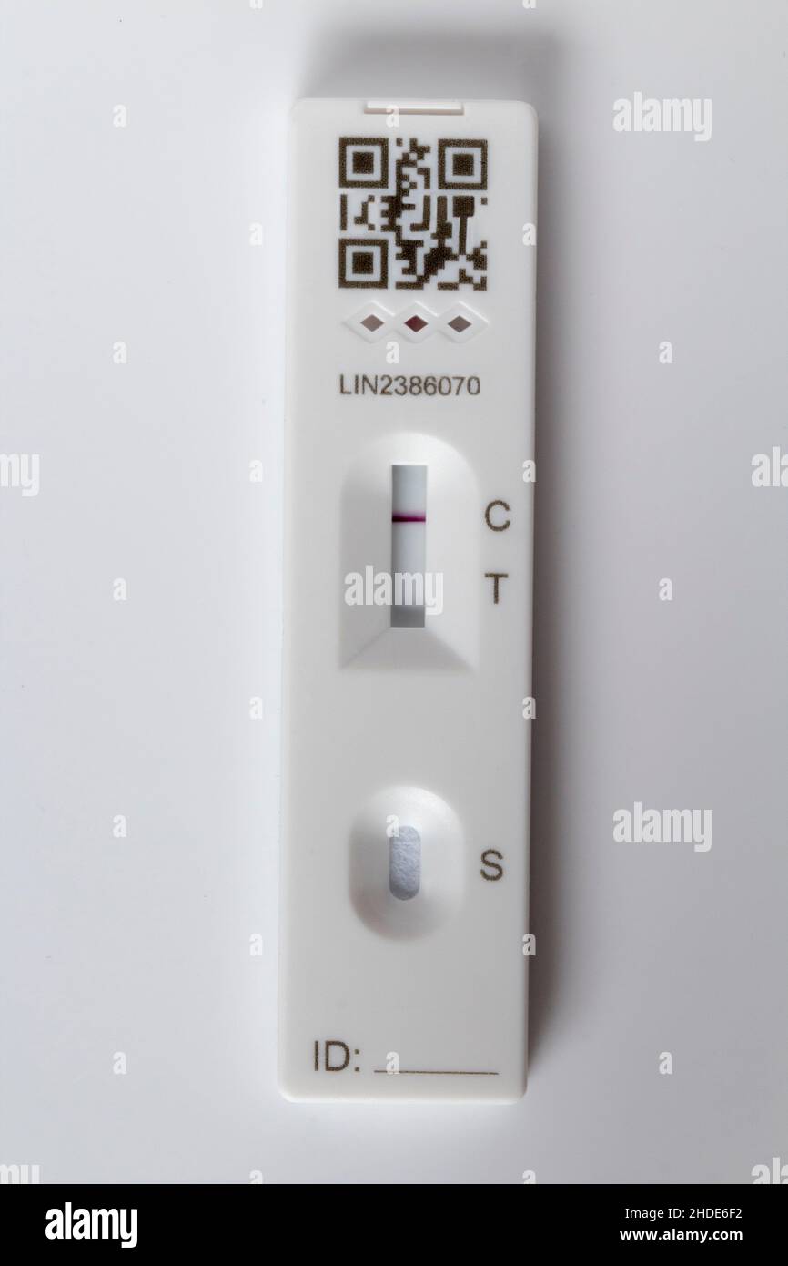 Test Mit Negativem Covid 19 Lateral Flow Antigen Stockfotografie Alamy