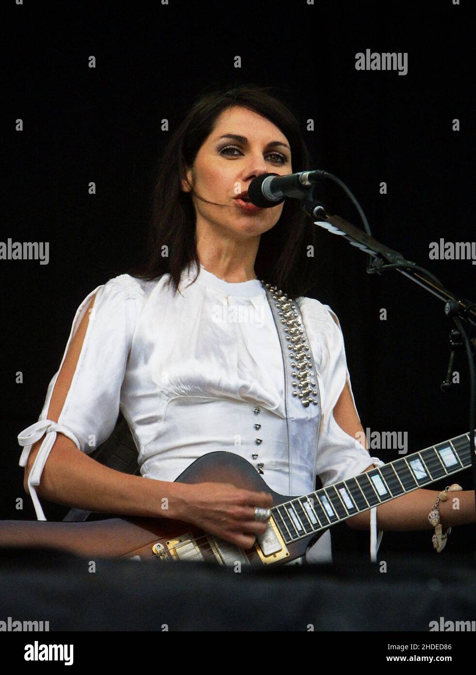 PJ Harvey, V2003, Hylands Park, Chelmsford, Essex, Großbritannien - 16. August 2003 Stockfoto