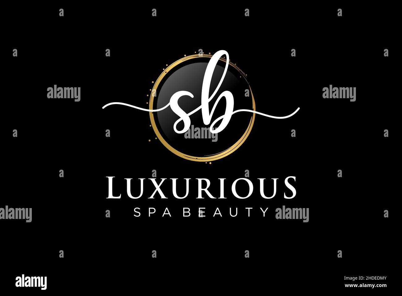 Anfängliches SB-feminines Logo. Verwendbar für Logo für Mode, Fotografie, Hochzeit, Schönheit, Business. Flache Vektor Logo Design-Vorlage . Stock Vektor