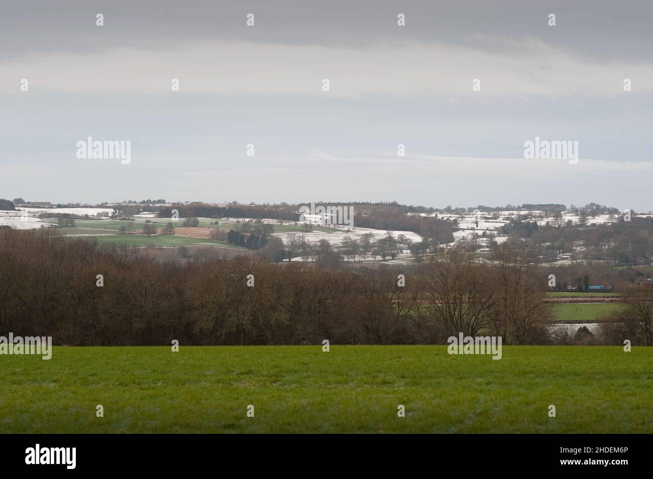 Masham in Winter North Yorkshire England Großbritannien Stockfoto