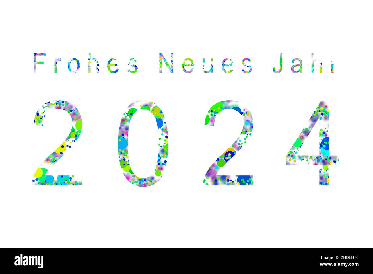 2024 Neujahr Wünscht Bayern Deutschland Stockfoto