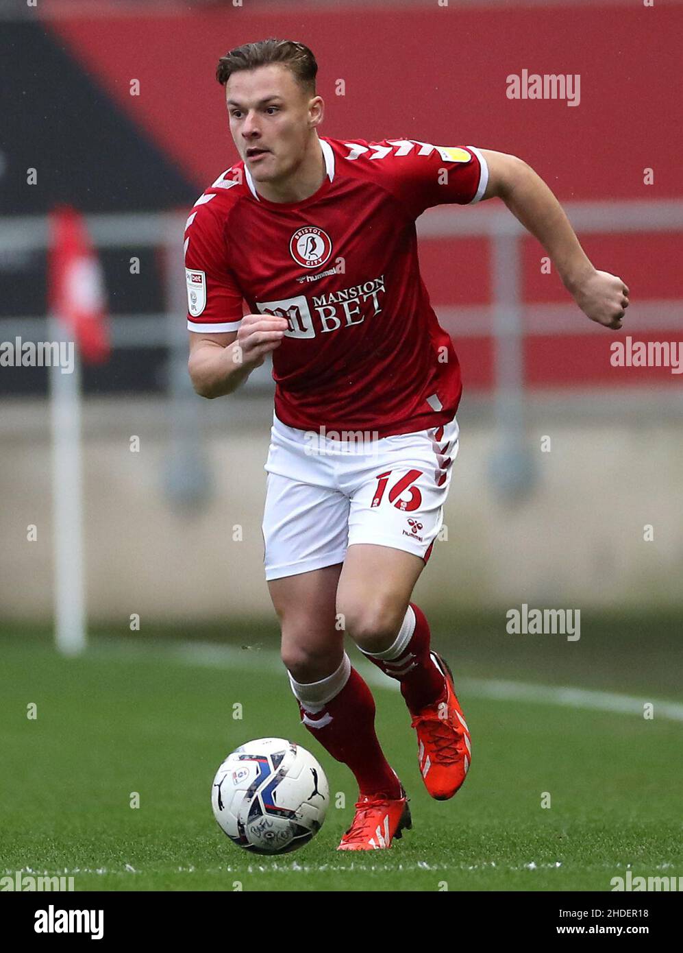 Fileboto vom 2-01-2022 von Cameron Pring aus Bristol City, der nach der Unterzeichnung eines neuen zweijährigen Vertrags, der ihn bis 2024 am Ashton Gate hält, „hungrig“ nach mehr Action im ersten Team ist. Ausgabedatum: Donnerstag, 6. Januar 2022. Stockfoto