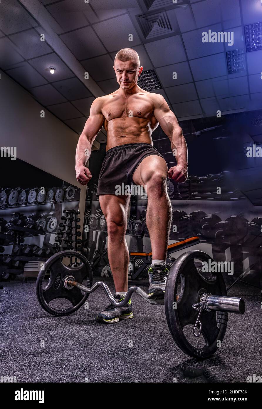 Muskelaufbau, Muskel, Bodybuilder, Muskelaufbau, Muskeln, Bodybuilder, Bodybuilding Stockfoto