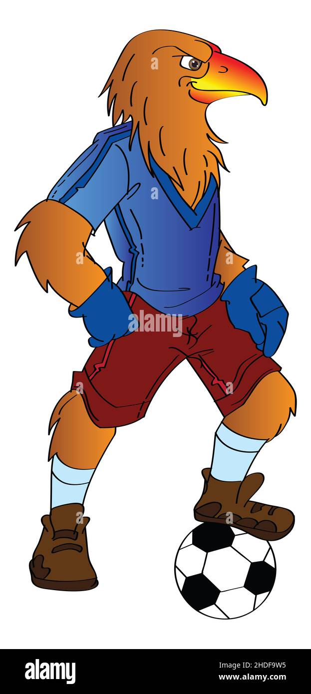 Fußball, Adler, Fußballer, Adler Stockfoto