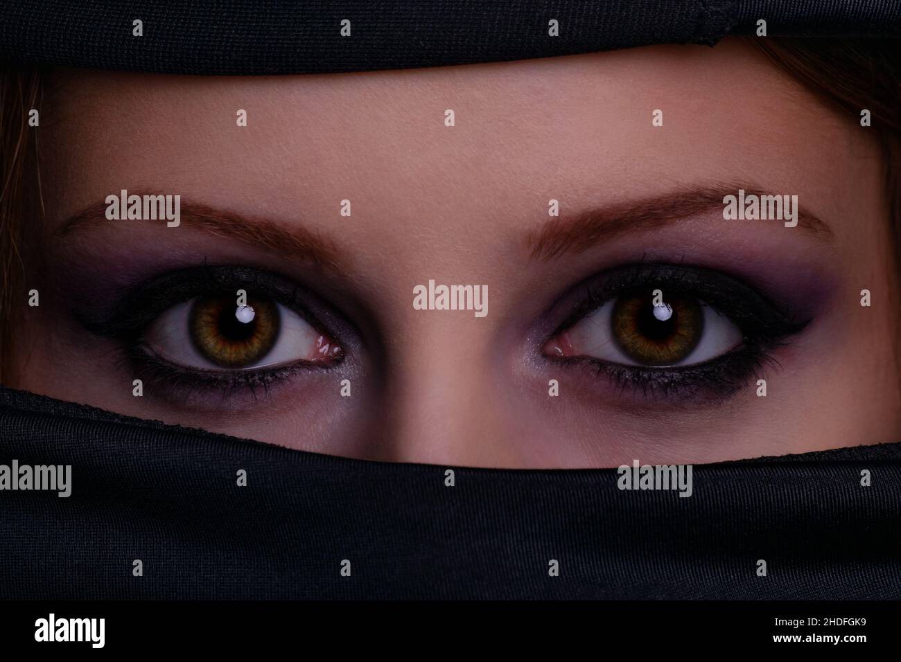 Augen, verschleiert, Niqab, Auge, Schleier Stockfoto