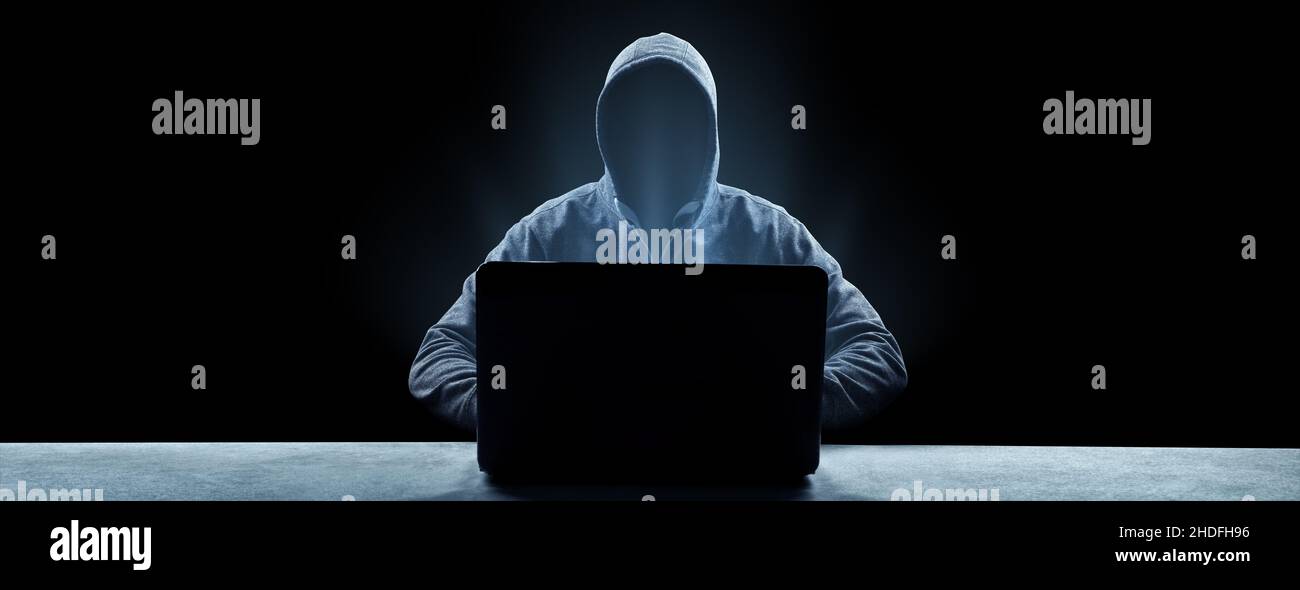 Hacker, Computerkriminalität, Datendiebstahl, Hacking, Hacker, Computerkriminalität, Datendiebstahl, Diebstahl Stockfoto