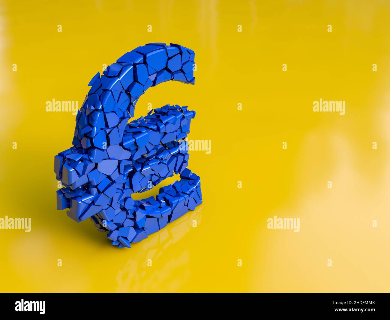 euro-Zeichen, Finanzkrise, Euro-Krise, Euro-Zeichen, Bankenkrise Stockfoto