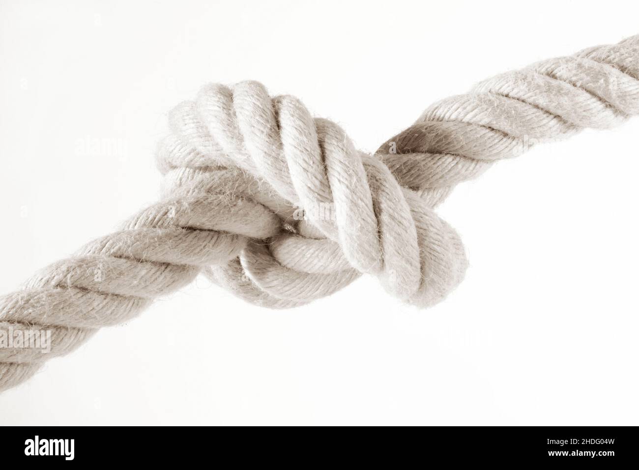 Tau, Knoten gebunden, Tau, Knoten gebunden Stockfoto