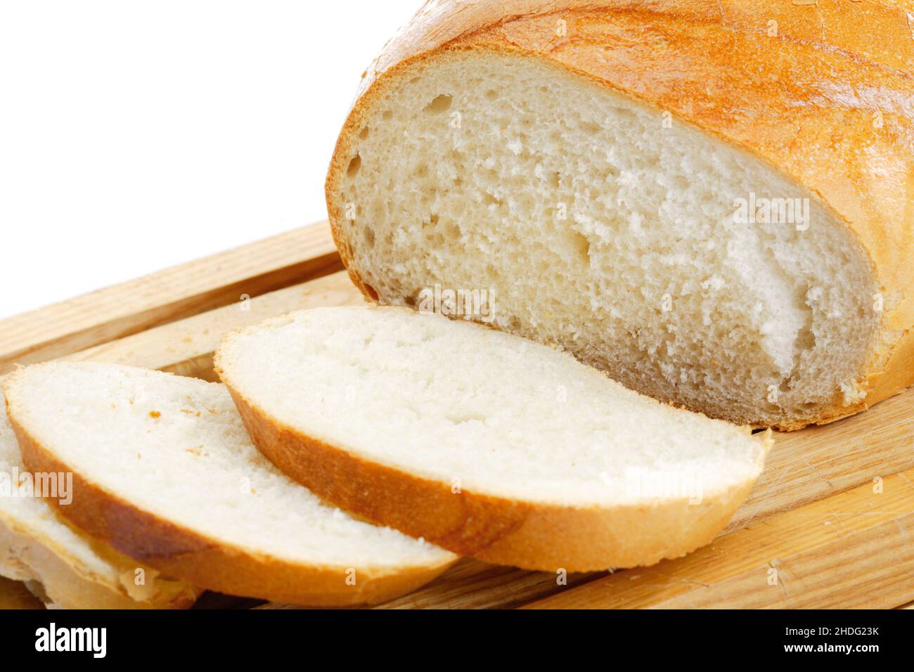 In Scheiben geschnittenes Weißbrot, Sliceds, Weißbrot Stockfoto