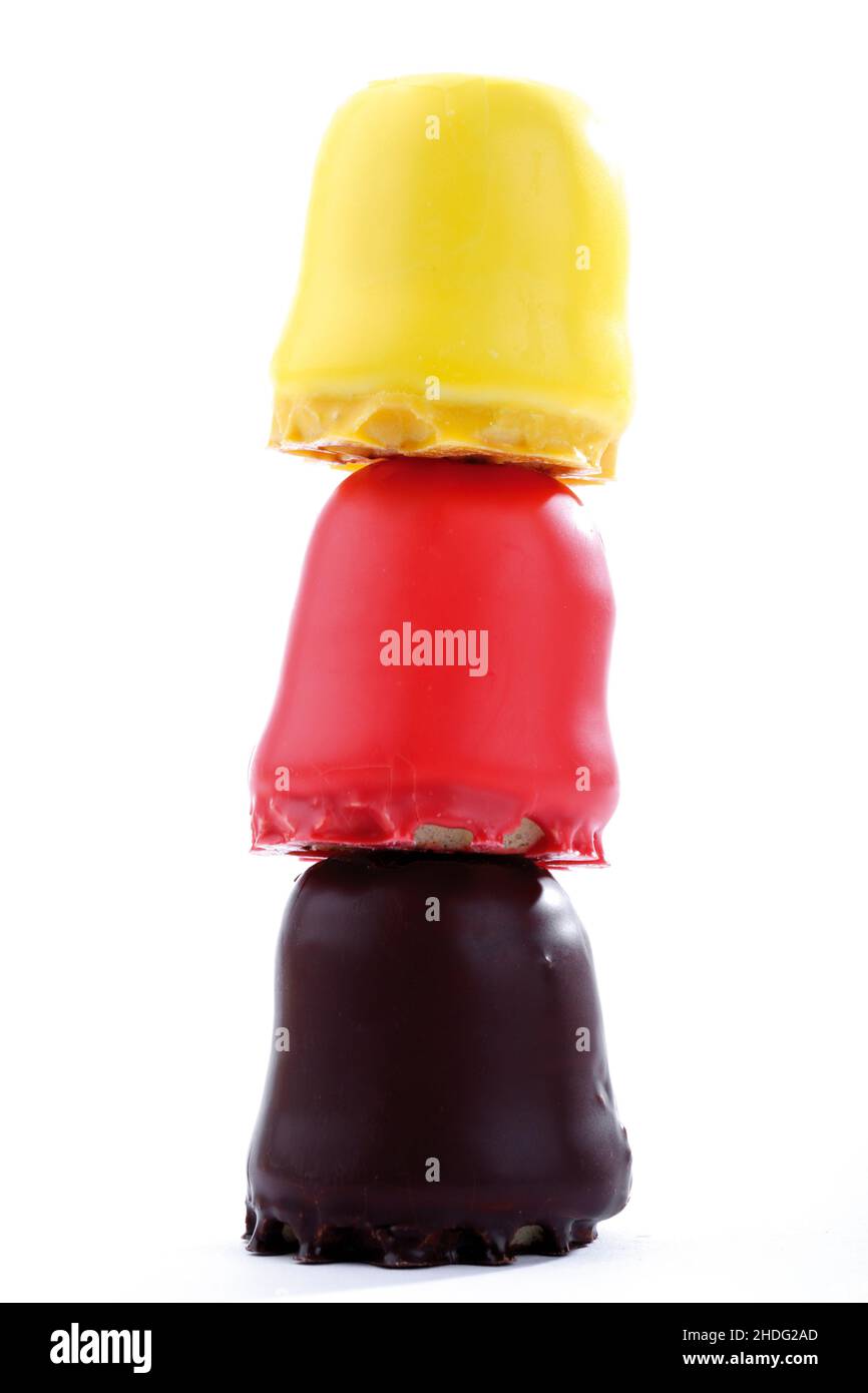 Schwarz-Rotgold, schokokuss, schwarz-rot-Gold Stockfoto