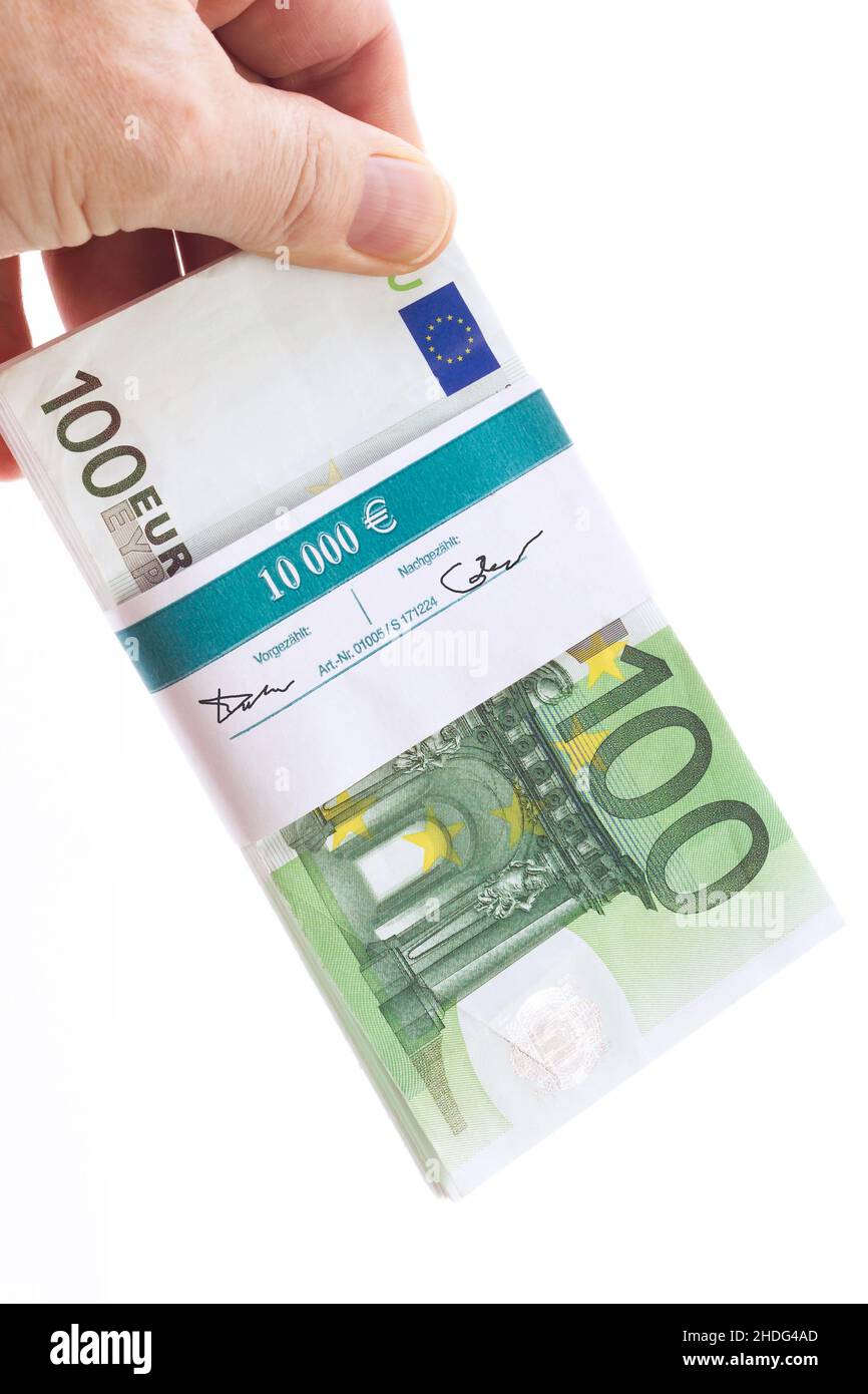 Euro-Papiergeld-100 Euro-Bündel Stockfotografie - Alamy