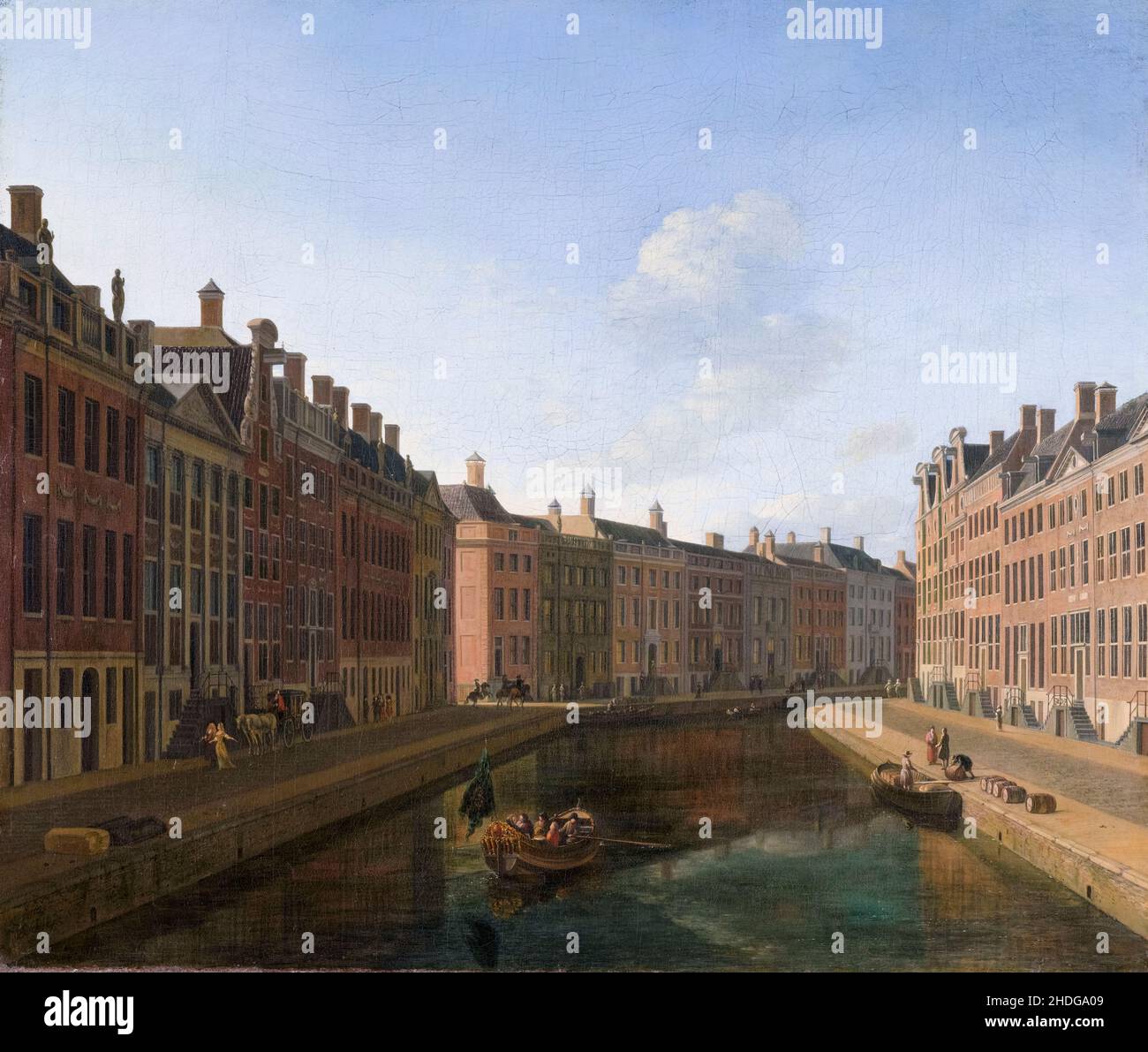Blick auf den Goldenen Bogen im Herengracht-Kanal (Amsterdam) aus dem Osten, Gemälde von Gerrit Berckheyde, 1685 Stockfoto