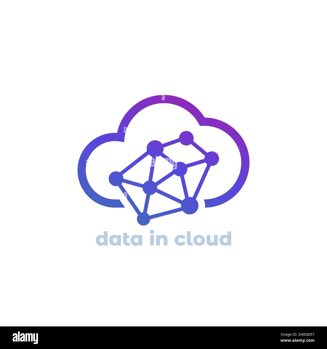 Vektorsymbol für Daten in der Cloud Stock Vektor