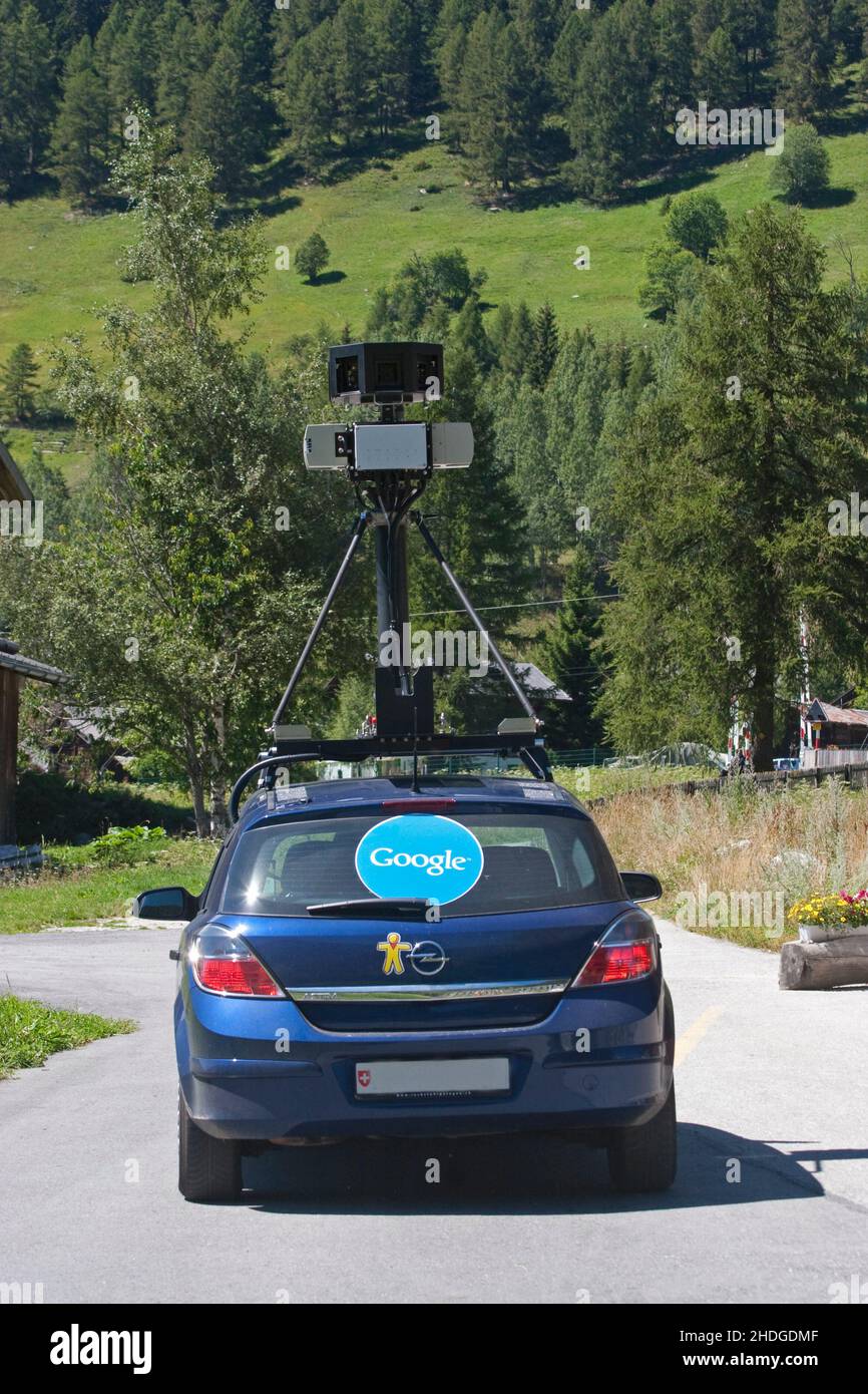 Auto, Kartographie, google Street view, Autos, Kartografien Stockfoto
