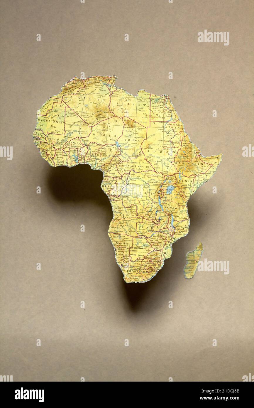 Karte, afrika, Kontinent, Karten, afrika, Kontinente Stockfoto