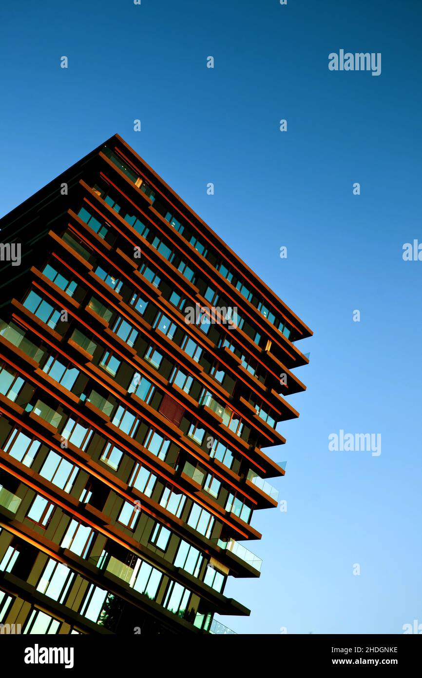 Wolkenkratzer, Mietshaus, Wohnung, Hochhaus, Wolkenkratzer, Mietskaserne, Apartments Stockfoto