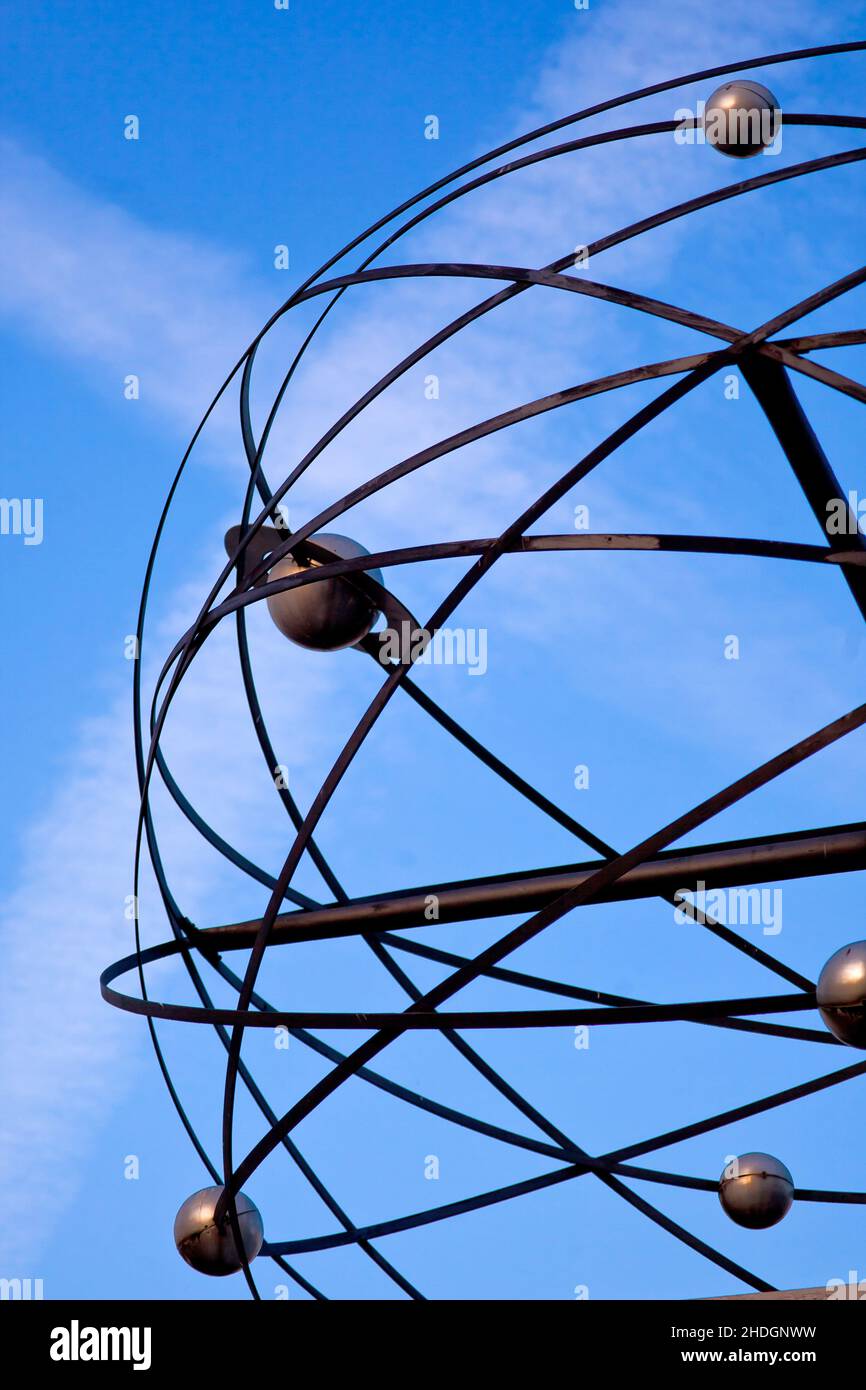 Weltzeituhr , urania-weltzeituhr, Weltzeituhr s, urania-Weltzeihr Stockfoto