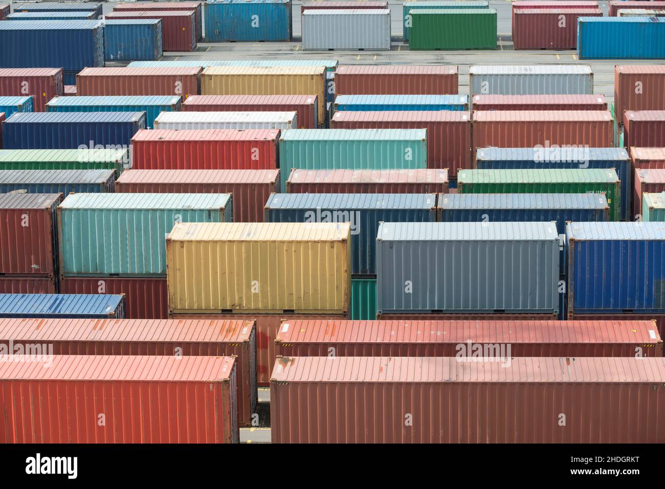 Frachtcontainer, Fracht, Import, Export, Frachtcontainer, Ladungen, Importe, Exporte Stockfoto