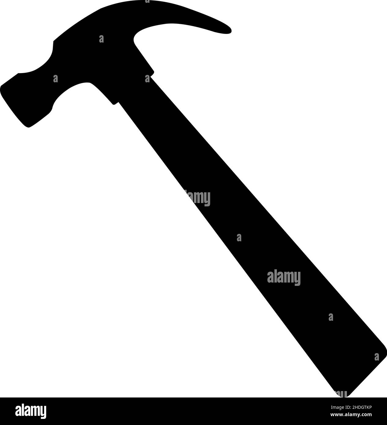 Vektor-Illustration der schwarzen Silhouette des Hammers Symbol Stock Vektor