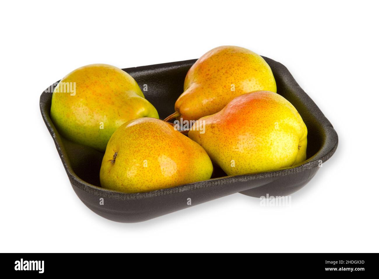 Birnen, Kunststoffschale, Außenverpackung, Birne, Kunststoffschalen Stockfoto