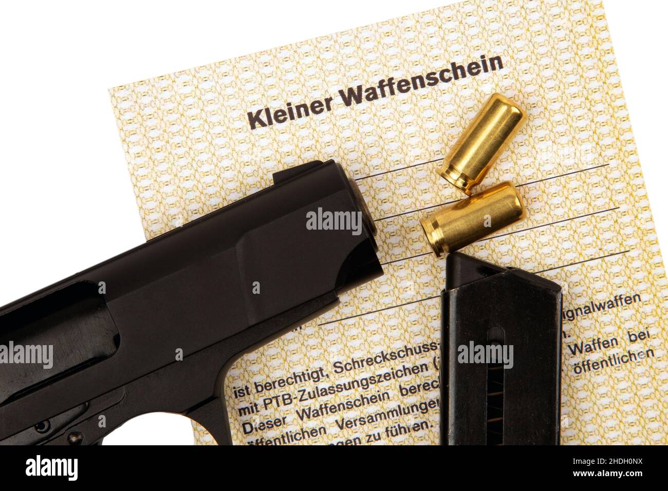 Waffenbesitzkarte Stockfoto