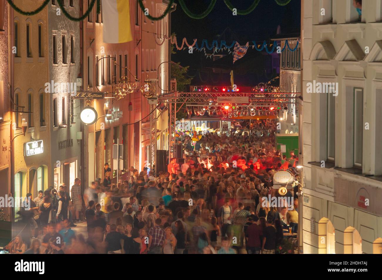 Fest, teisendorf, marktstraße, fixeds, teisendorfs, Marketstraßes Stockfoto