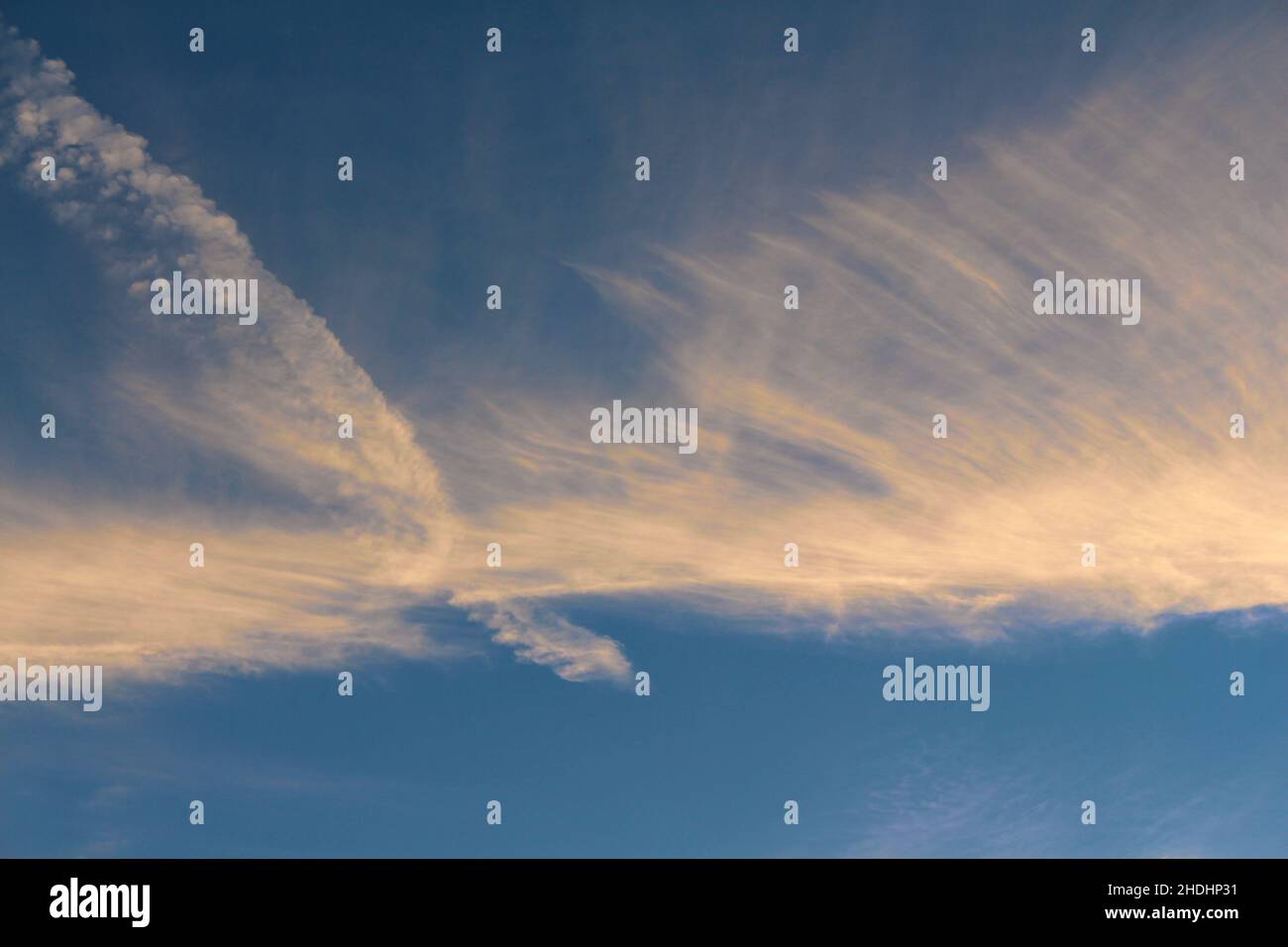 Vapor Trail, Chemtrail, Chemtrails, Vapor Trails Stockfoto