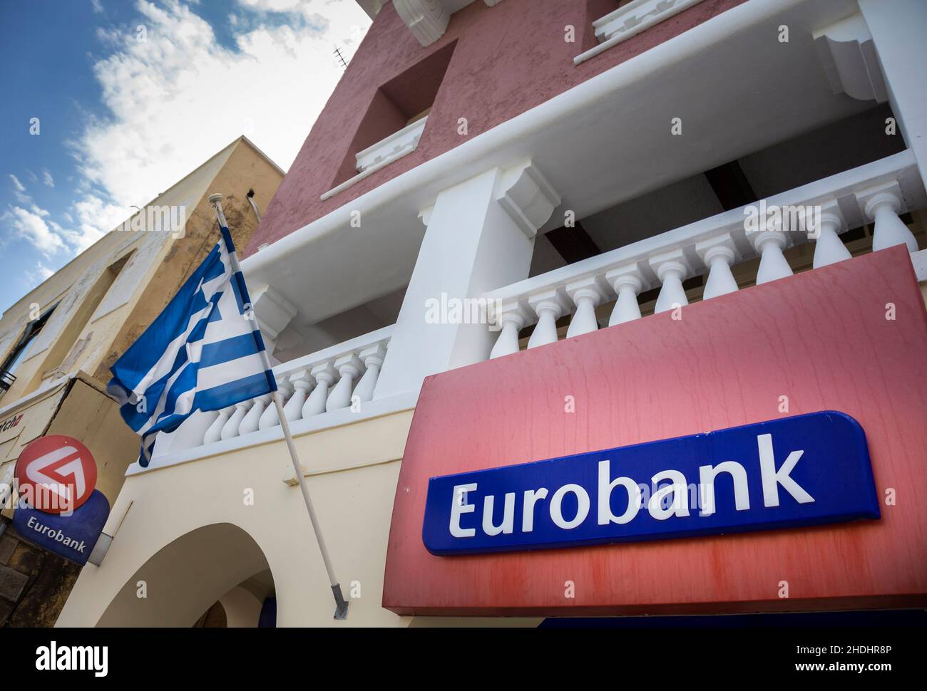 griechenland, Bankenkrise, eurobank, Greece Stockfoto