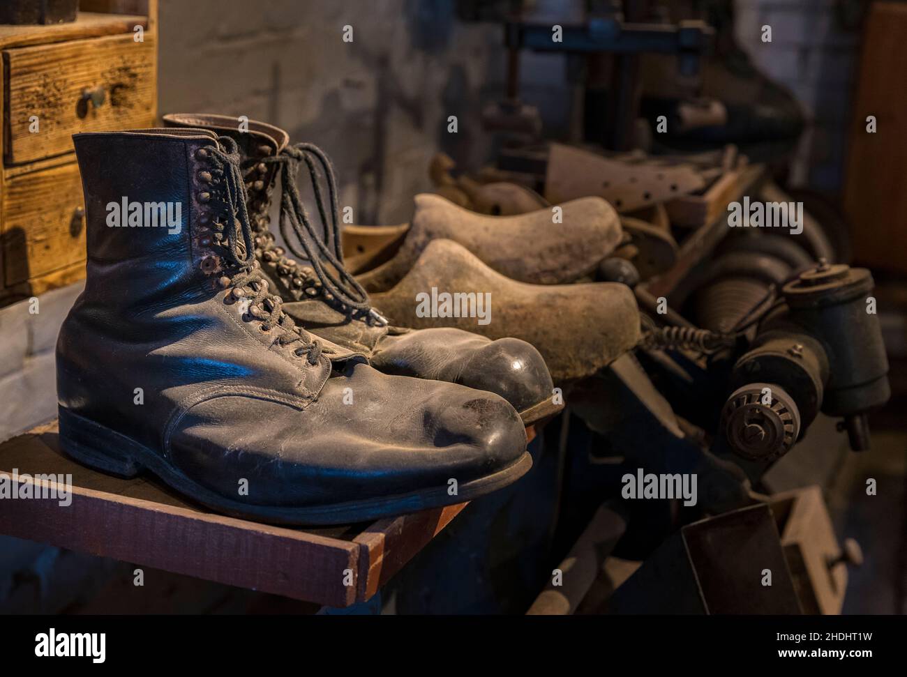 Schuhe, Lederschuhe, Spitzenschuhe, Schuhe, Spitzenschuhe Stockfoto