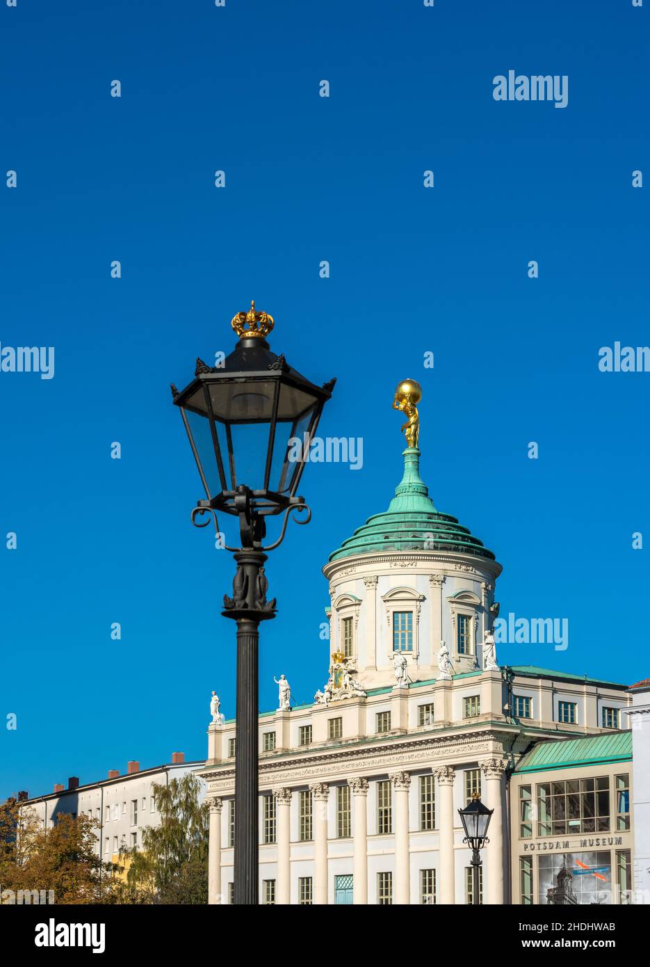 potsdam, altes Rathaus, potsdamer dämme Stockfoto