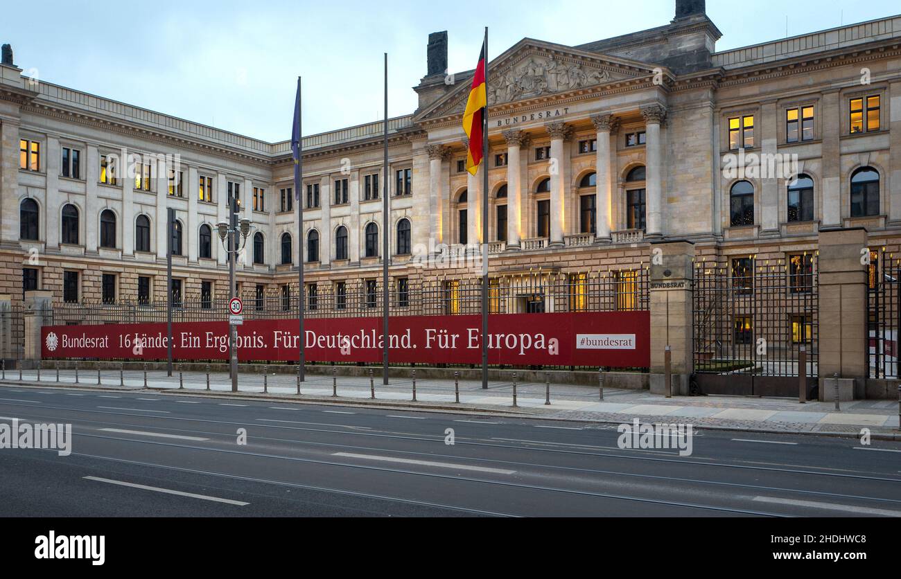 berlin, bundesrat, preußisches Herrenhaus, Bundesratssitze, preußische Herrenhäuser Stockfoto