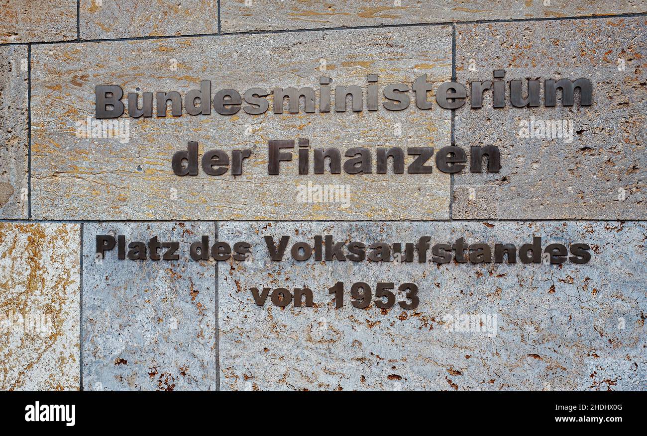 berlin, Bundesministerium für Finanzen, Bundesministerium für Finanzen Stockfoto