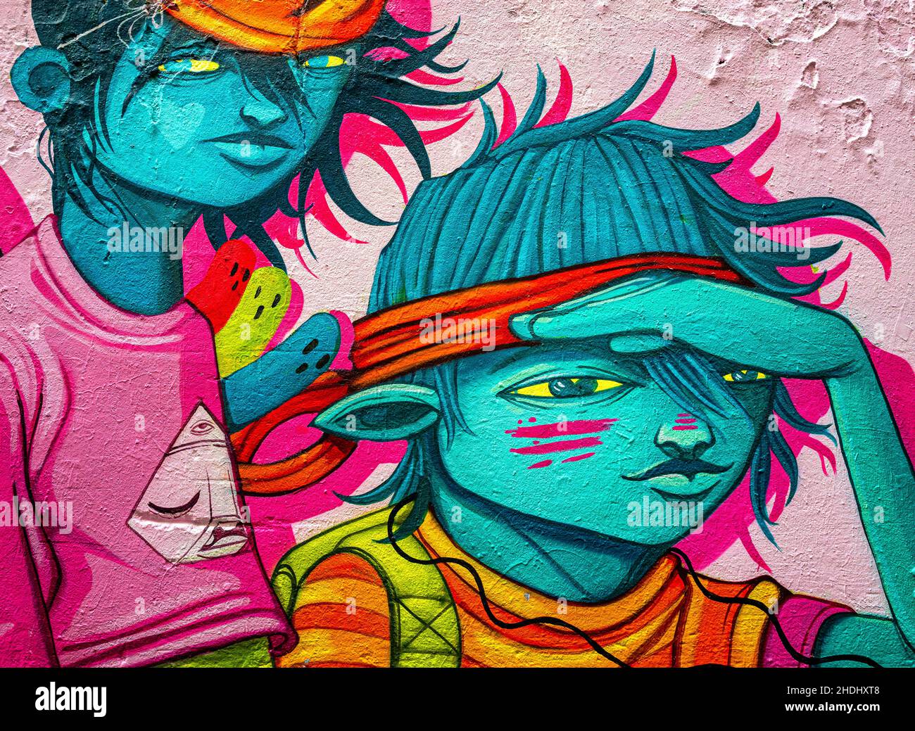 Graffiti, Street Art, Streetart, Graffitis, Street Art, Streetart Stockfoto