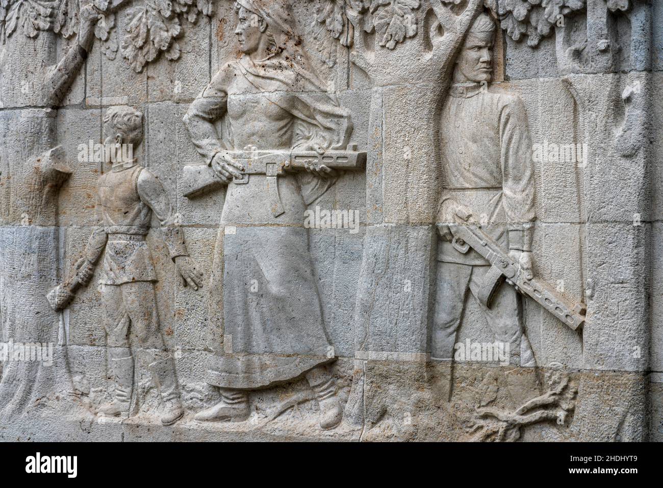 Steinmetzen, 2. Weltkrieg, sowjetisches Kriegsdenkmal, Steinmetze, 2. Weltkrieg, Weltkrieg II, WW2, 2. weltkrieg, 2. weltkrieg Stockfoto