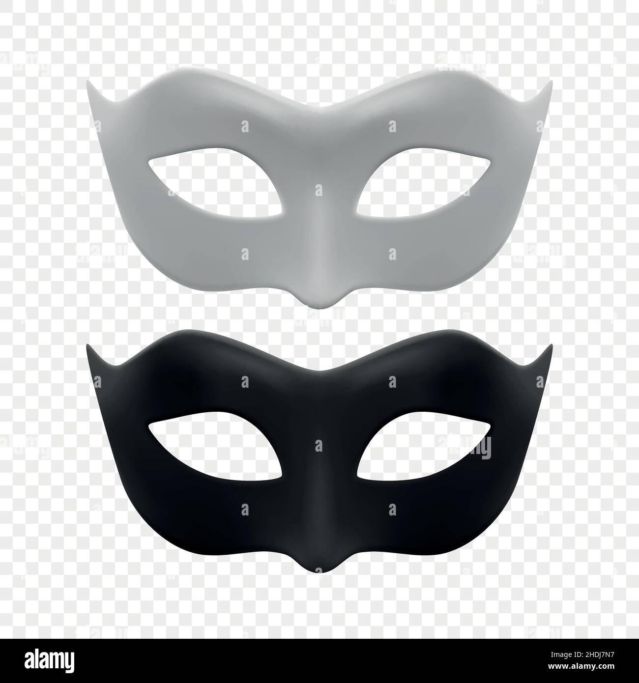 Vector 3D realistische Karneval Gesichtsmaske Icon Set, Masken für Party  Dekoration, Maskierung Nahaufnahme isoliert. Design Vorlage der Maske für  Mann oder Frau Stock-Vektorgrafik - Alamy
