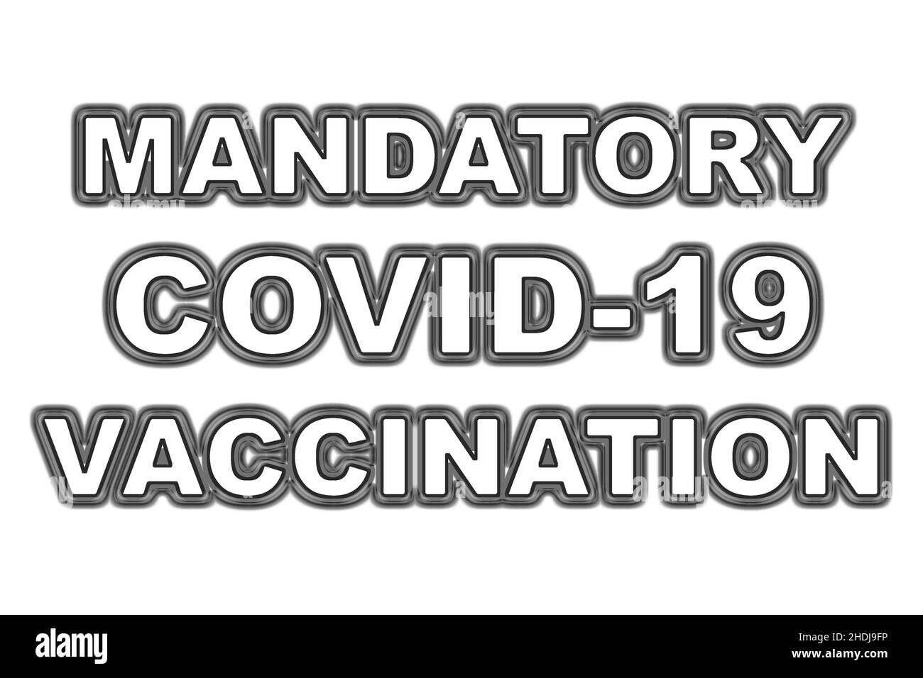 Verpflichtendes COVID-19-Impfkonzept, Gesundheitsfürsorge und Pandemiekonzept Stockfoto