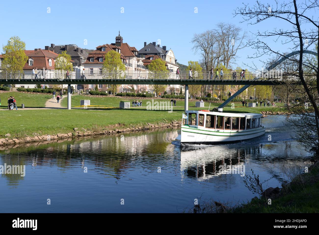 Kreuzschiff, Bad kissing, Fränkische Saale, Kreuzschiffe Stockfoto