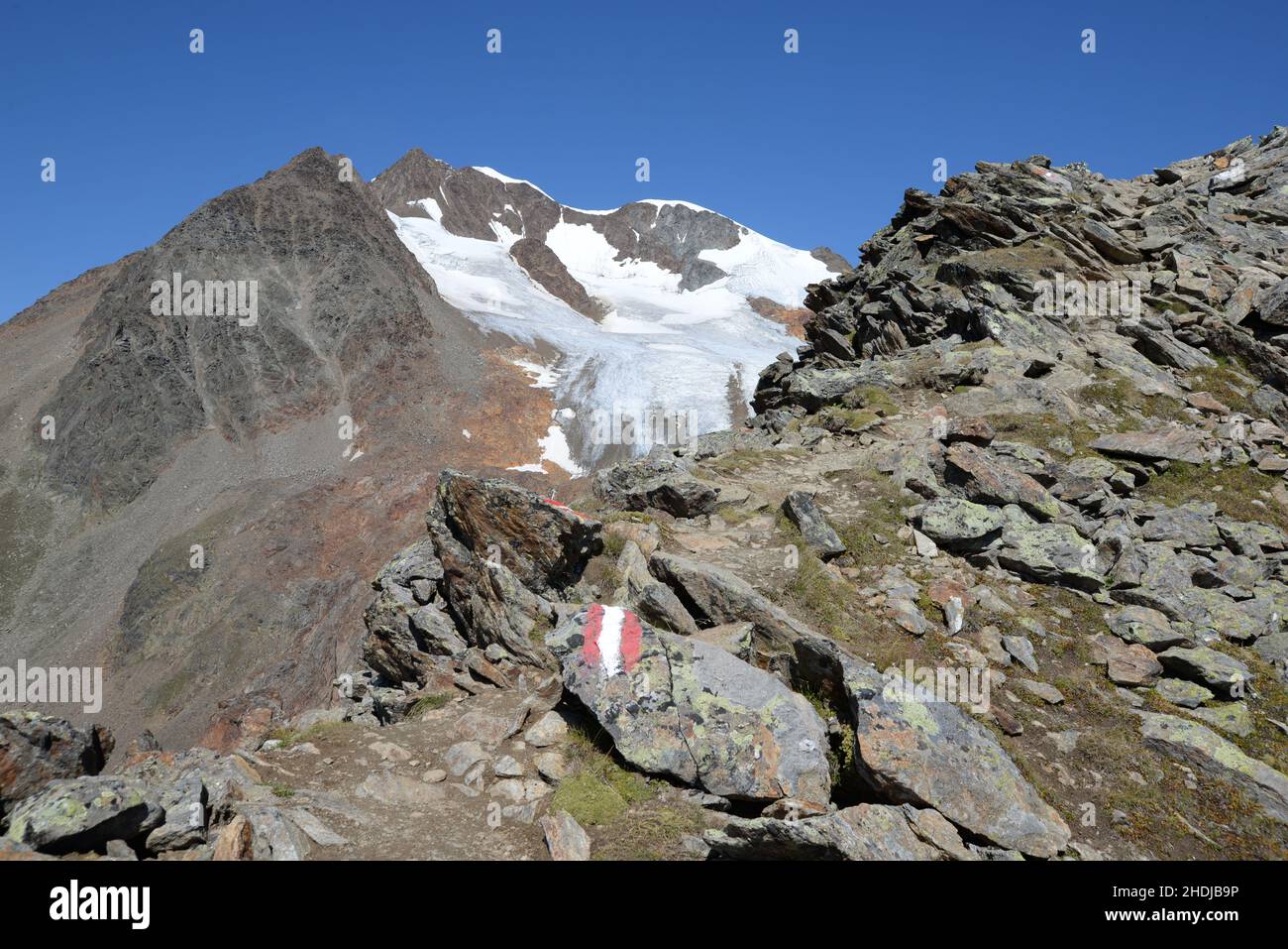 Ötztal alpen, Ötztaler urkund Stockfoto