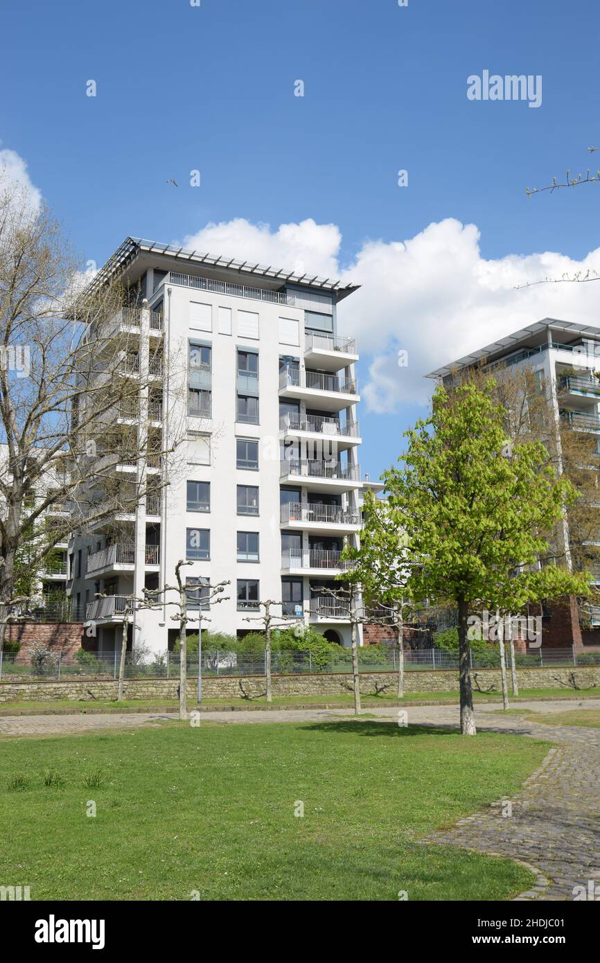 Haus, Mehrfamilienhaus, nizza-ufer, Häuser, Mehrfamilienhaus Stockfoto