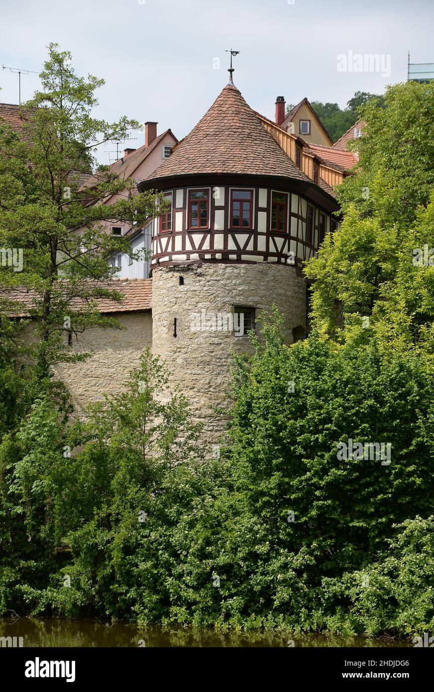 Kirchturm, Stadtbefestigung, Kirchturm, Stadtbefestigung Stockfoto