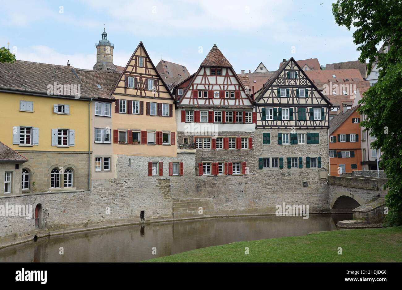Fachwerkhäuser, schwäbisch Hall, Fachwerkhaus, schwäbisch Hall Stockfoto
