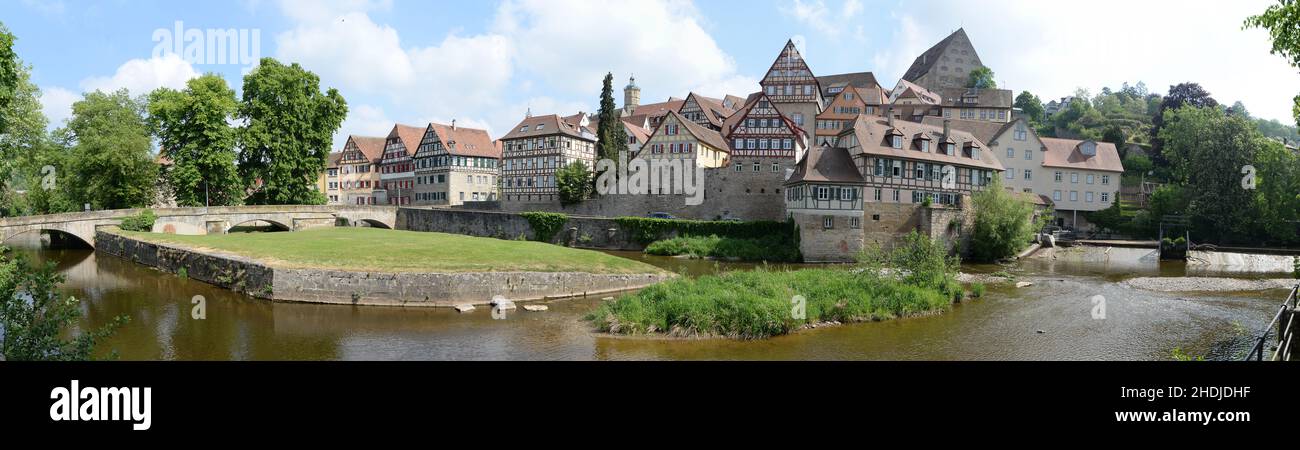 Altstadt, schwäbisch Hall, Altstadt, schwäbisch Hall Stockfoto