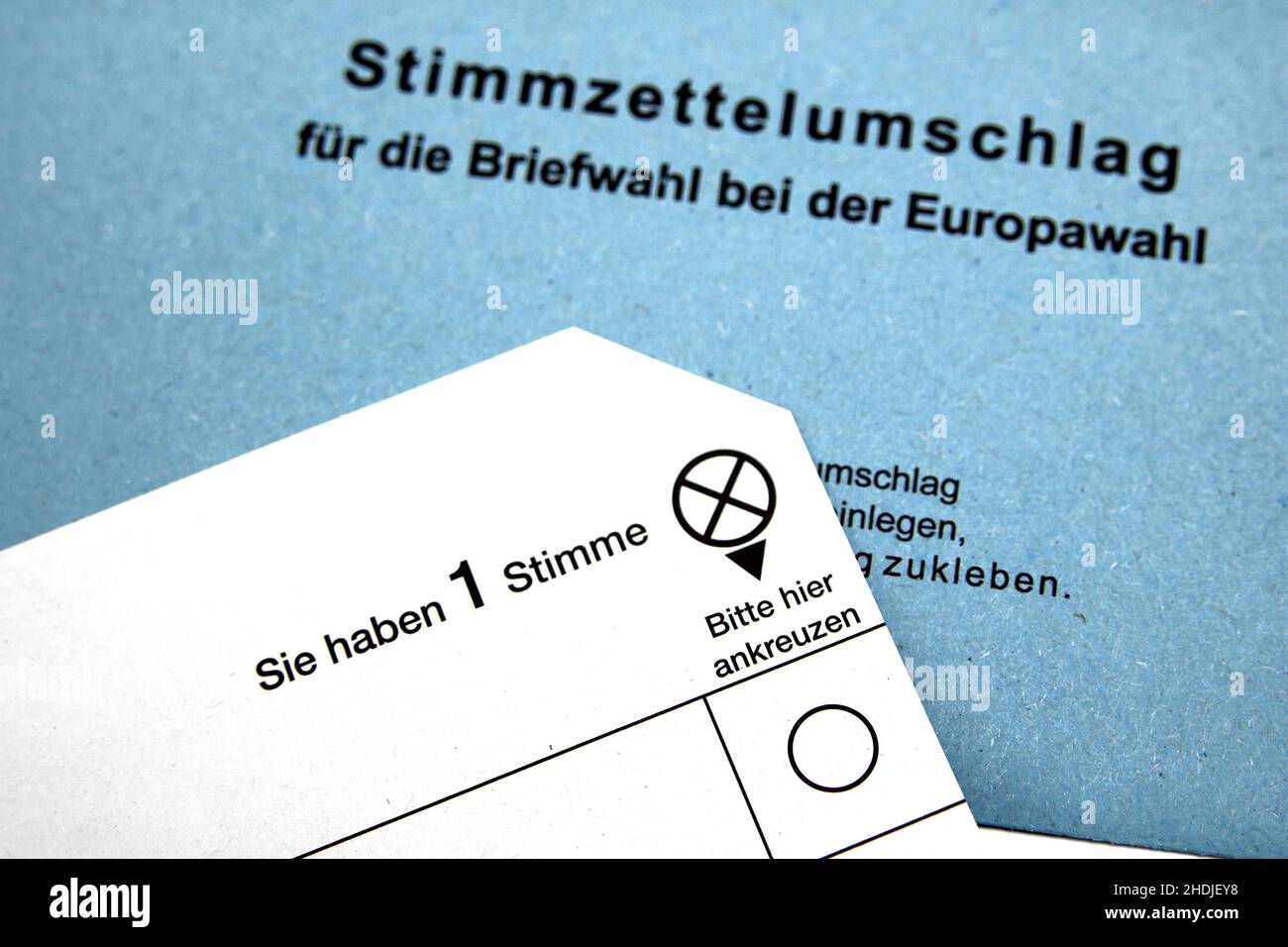 Wahlen, Briefwahl, Stimmzettel, Wahlen in der europäischen Union, Wahlen, Postal, Stimmzettel, Wahlen in den europäischen Gewerkschaften Stockfoto