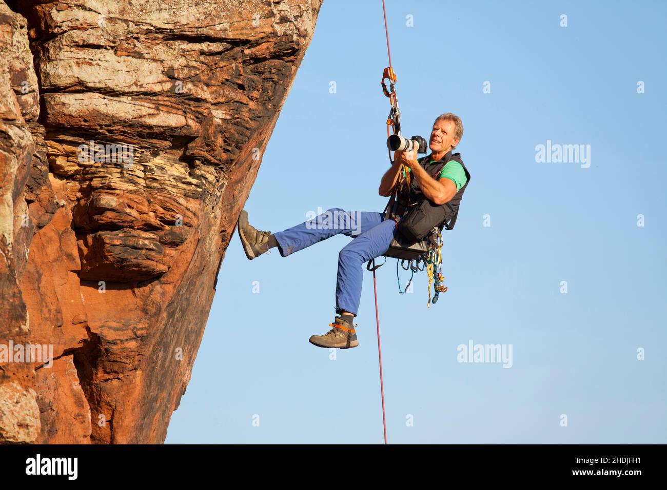 Fotografie, Klettern, Kletterer, Digitalkamera, Fotografien, Kletterer, Digitalkameras Stockfoto