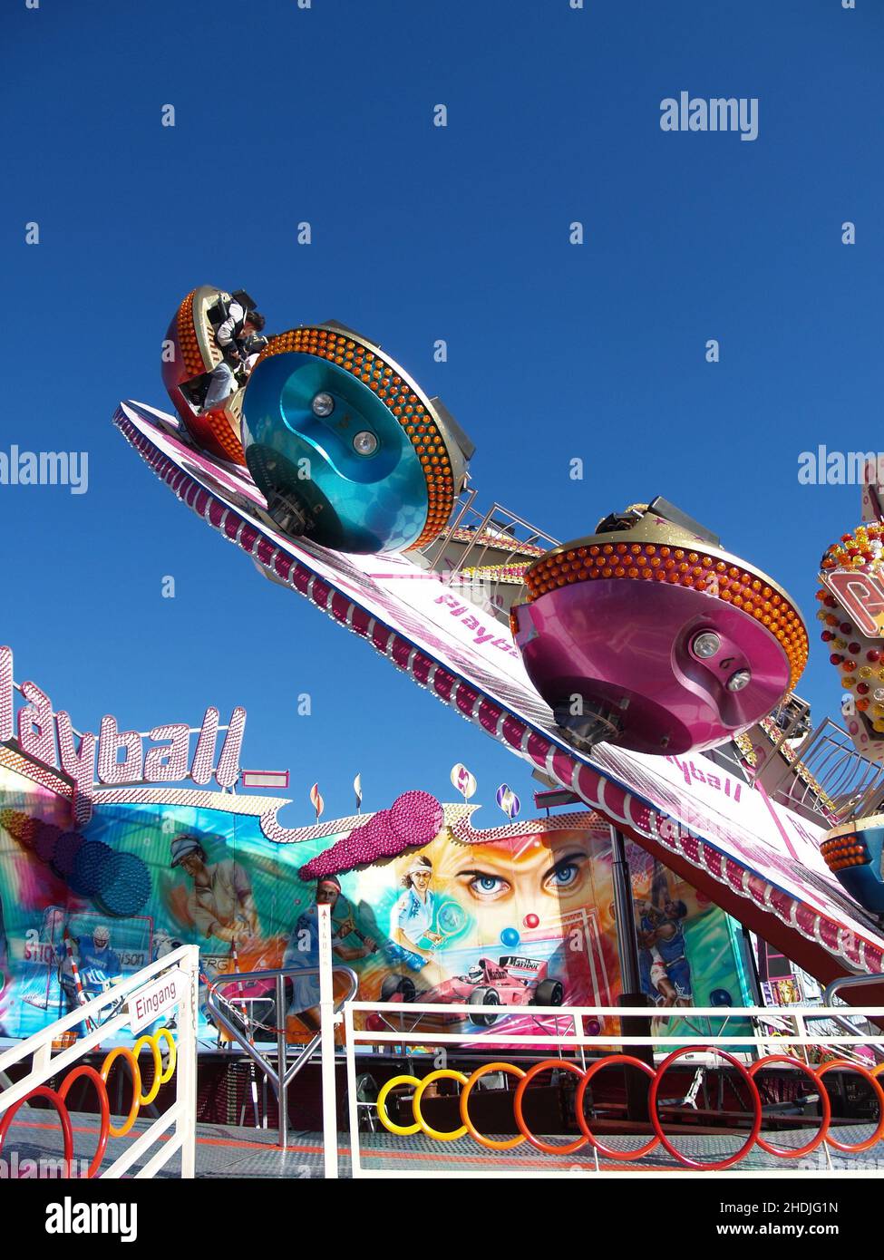 Jahrmarkt, Fahrt, Messegelände, Fahrten Stockfoto